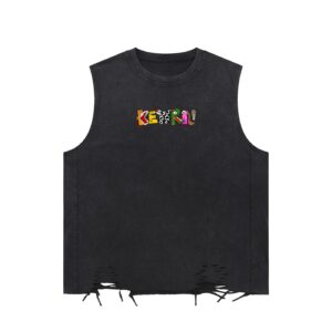 Snow Washed Raw-Hem Tank Top